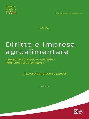 cover image of Diritto e impresa agroalimentare